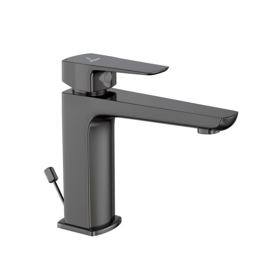 Picture of Single Lever Basin Mixer with Popup Waste - Black Chrome